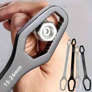 Clé universelle à Double extrémité, clé de réparation d'écrous à vis auto-serrant de 3 à 17mm, clé à cliquet à Double tête réglable 1 pièce