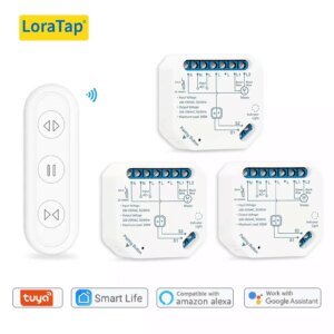 Tuya — Interrupteur connecté pour rideaux, app Smart life, pour volet roulant motorisé électrique, minuterie DIY qui fonctionne avec télécommande en WiFi RF, avec Alexa Echo et Google Home pour maison connecté