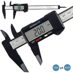 Pied à coulisse numérique électronique, cadran en fibre de carbone, jauge à vernier, outil de mesure de micromcirculation, règle numérique, 150mm, 100mm