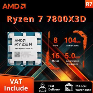 AMD RYZEN 7 7800X3D processeur de jeu CPU AMD R7 7800X3D 8 cœurs 16 threads 5NM 96M Socket AM5 sans ventilateur Cache de jeu chaud sans ventilateur